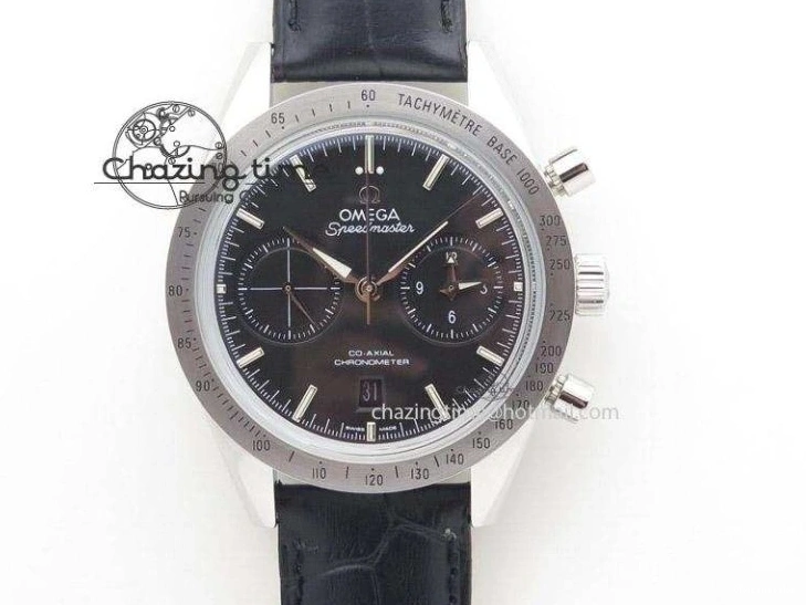 1221 De Ville Power Reserve SS MKF 1:1 Best Edition Black Dial on Black Leather Strap A Packable 7744